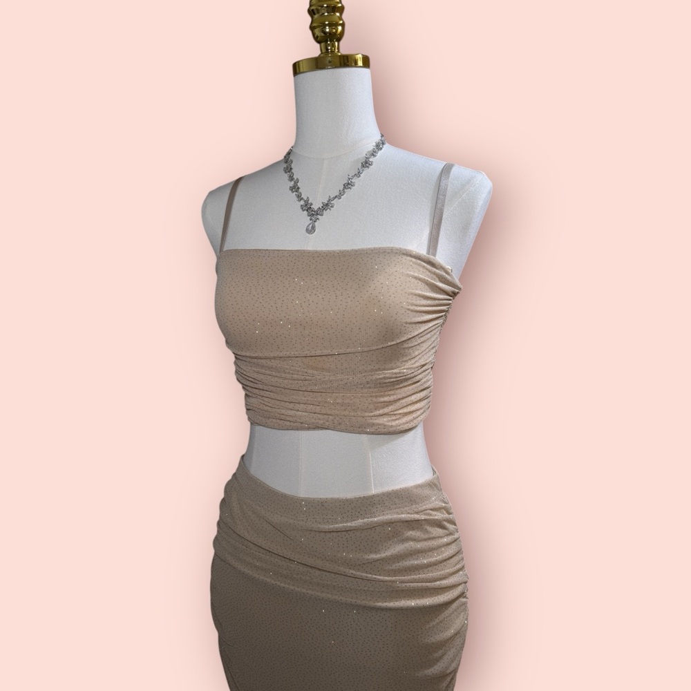 Charlotte Russe Tan Maxi Dress